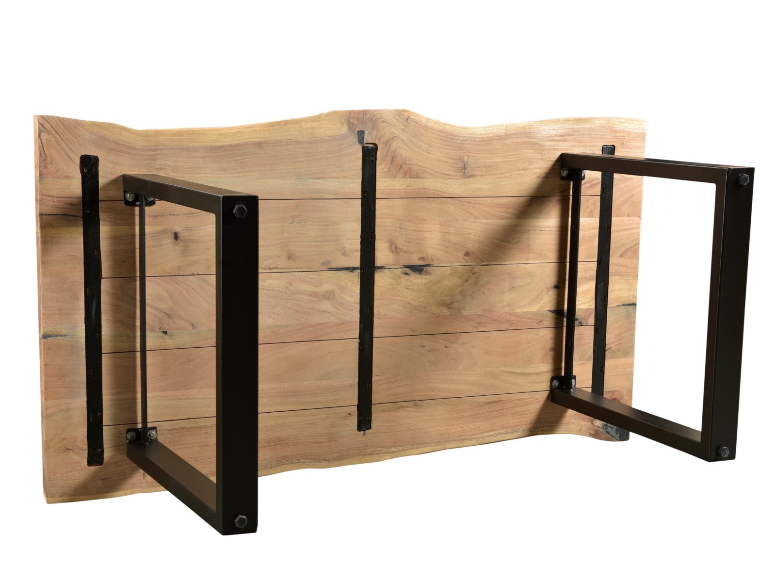 Esstisch Bullwer Akazie schwarz 230x100 cm Holz - Akazie 230x75x100