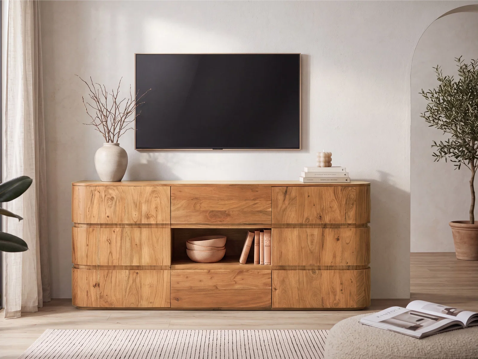 TV-Sideboard Kala Akazie braun