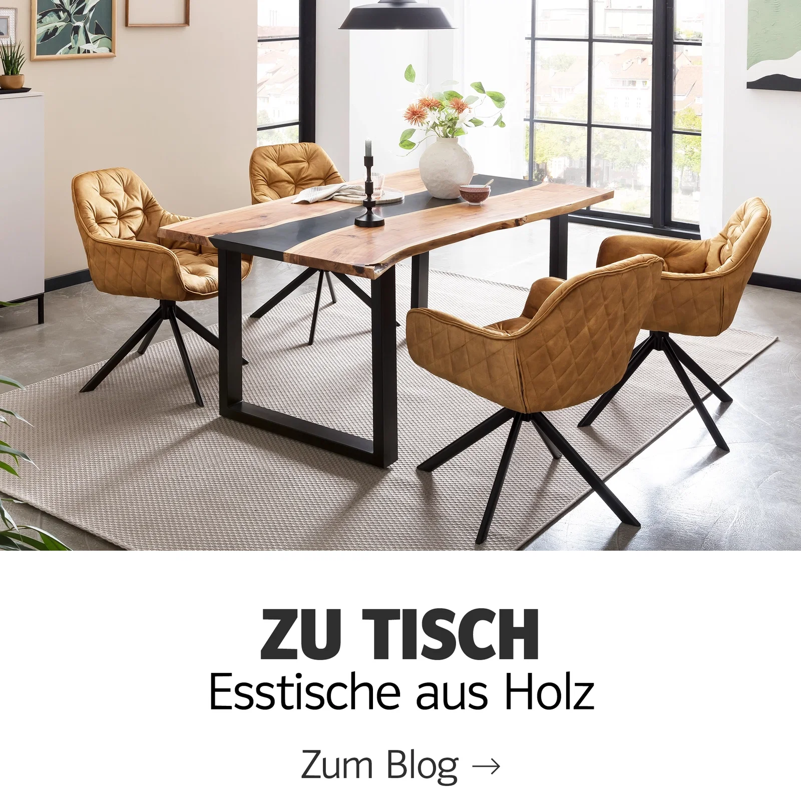 Produktkachel zeigt den Holztisch ZuTisch von massivum – minimalistischer Esstisch in heller Holzoptik vor neutralem Hintergrund, modernes skandinavisches Design