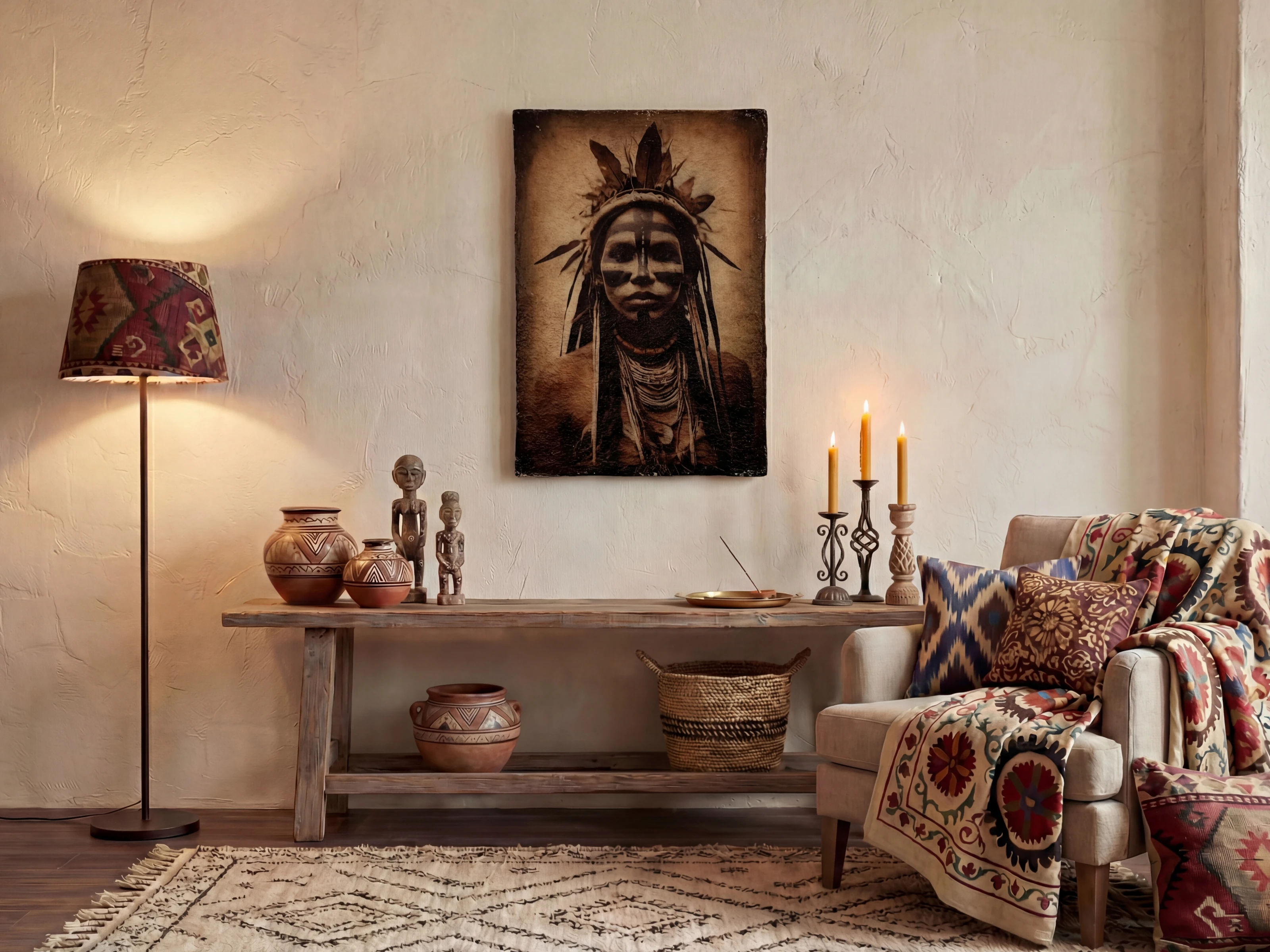 Wandbild Papiermache 60x90 - Ancestral Lines