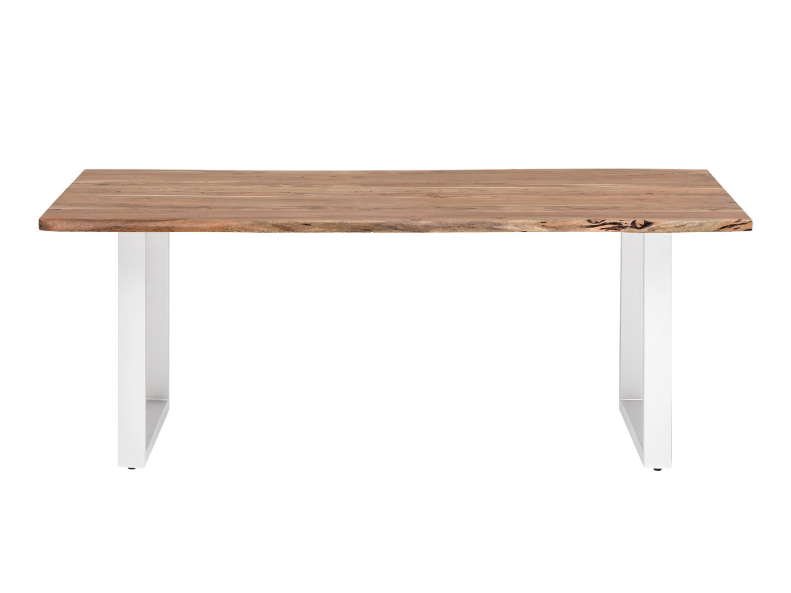 Esstisch Bullwer Akazie weiss 200x100 cm Holz - Akazie 200x75x100 Frontansicht