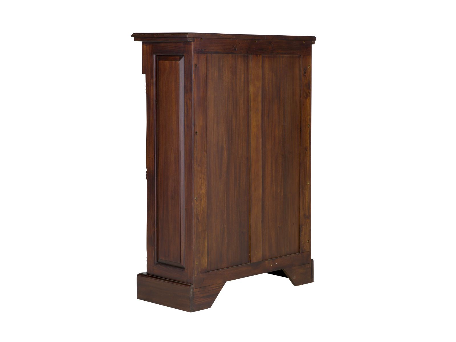 Freisteller-Seitenansicht des Mahagoni-Bücherregals Cambridge II (B 85 x H 120 x T 36 cm), lackiert, braun