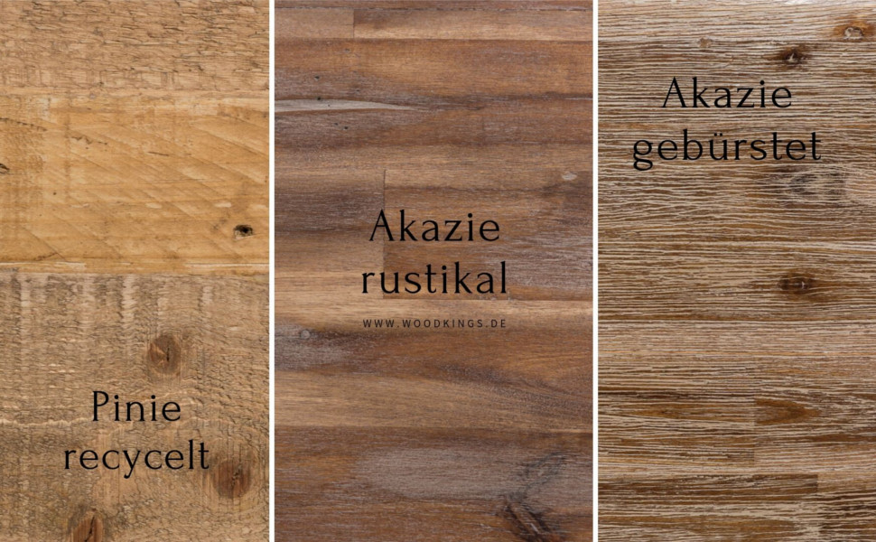 Nachttisch Woodville Akazie gebürstet Holz - Akazie 40x50x40