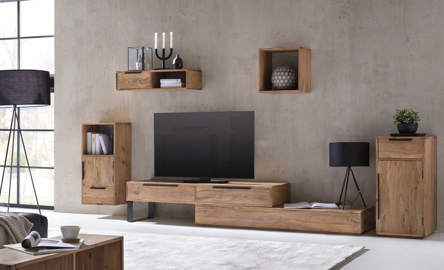 Wohnwand Auckland II Akazie Wohnwand Auckland II Akazie