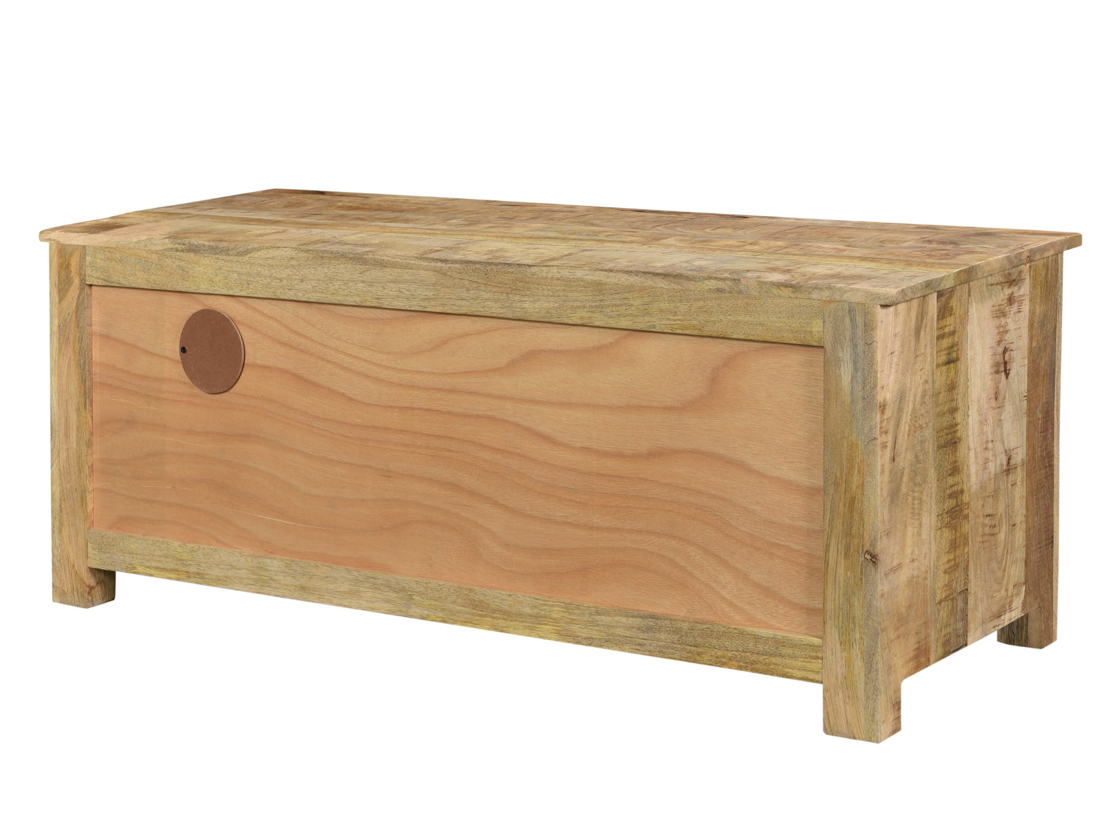 TV-Bank Pune Holz - Mango 115x45x43 Rückansicht