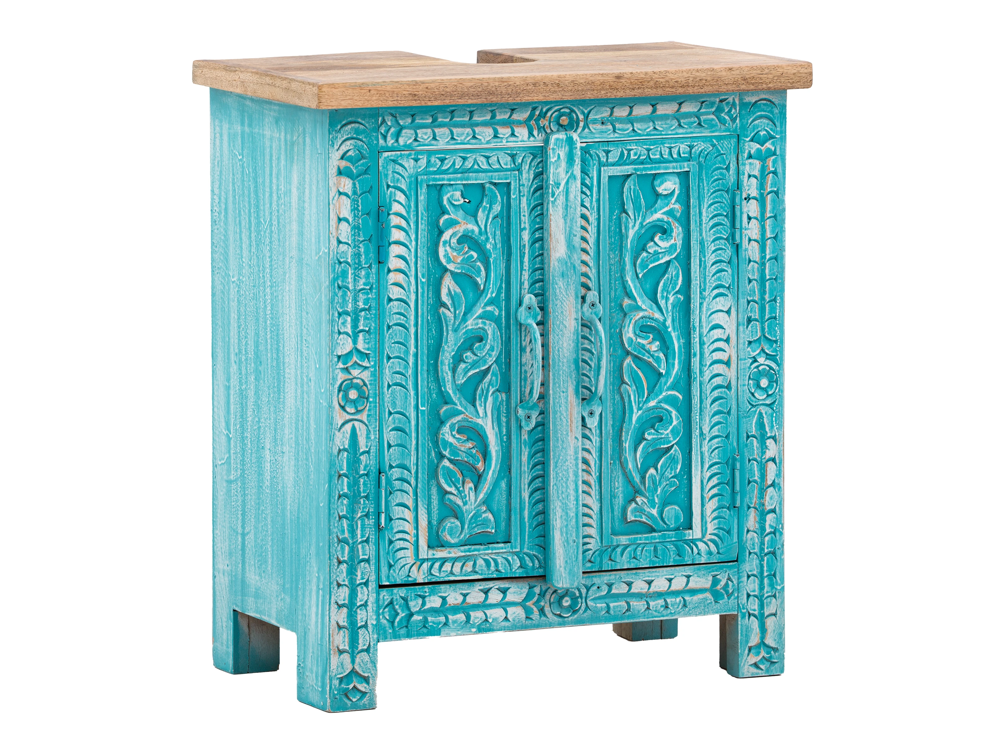 Waschbeckenunterschrank Santa Cruz blau Badset Santa Cruz blau 3-teilig