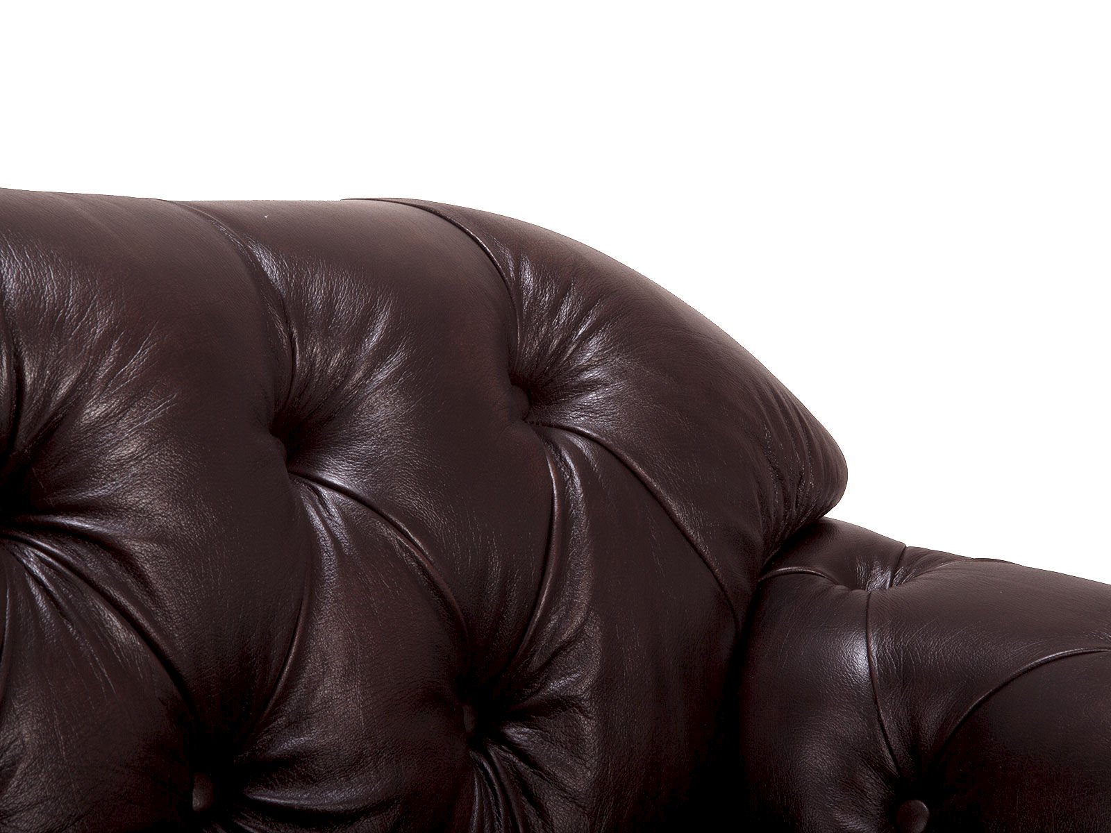 Sofa Chesterfield Hereford 2-Sitzer Echtleder braun 168x94x96 Detailbild 3
