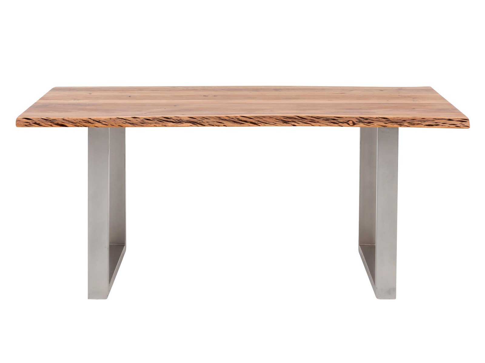 Esstisch Bullwer Akazie silberfarben 230x100 cm Holz - Akazie 230x75x100 Frontansicht