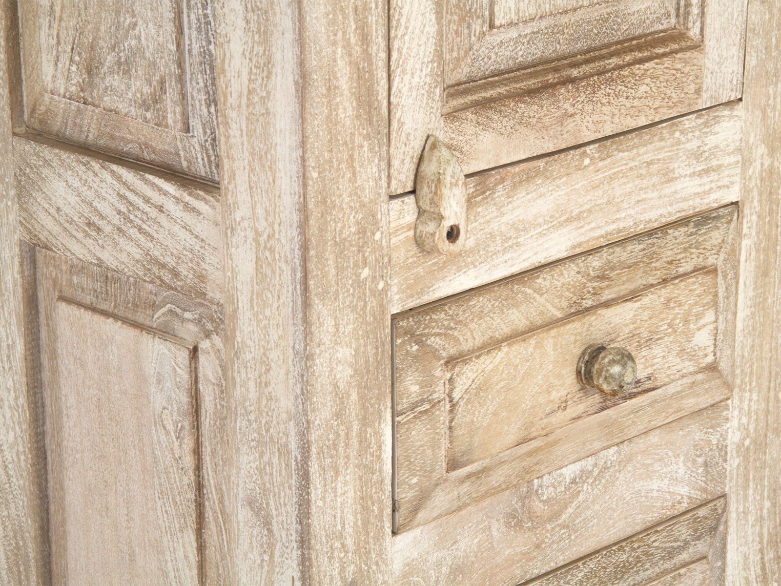 Bad Hochkommode Patina Holz - Mango 48x130x33