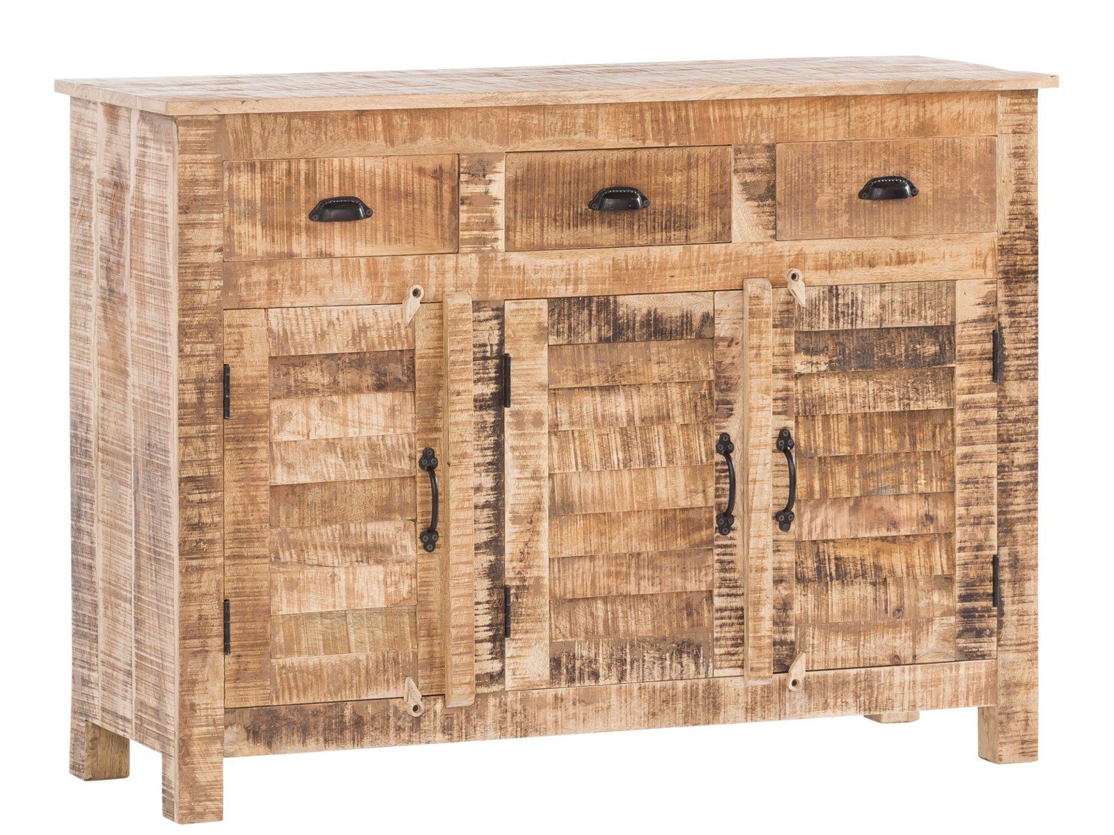 Sideboard Caribou Holz - Mango 122x90x42 Schrägansicht