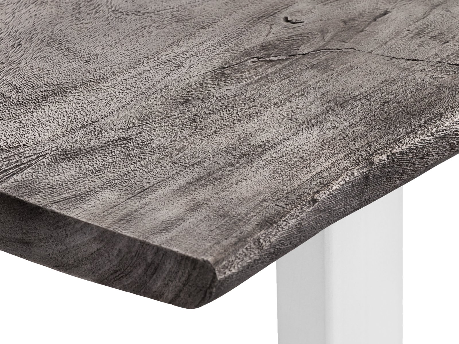 Esstisch Bullwer grau-weiß 140x90 cm Akazie / Metall 140x75x90 Detailbild