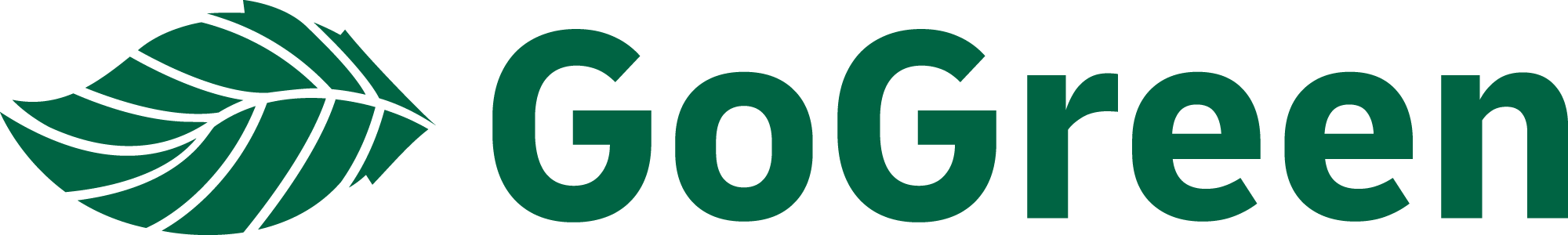 Grünes GoGreen-Badge mit weißer Schrift, rundes Nachhaltigkeits-Label in frischem Grünton