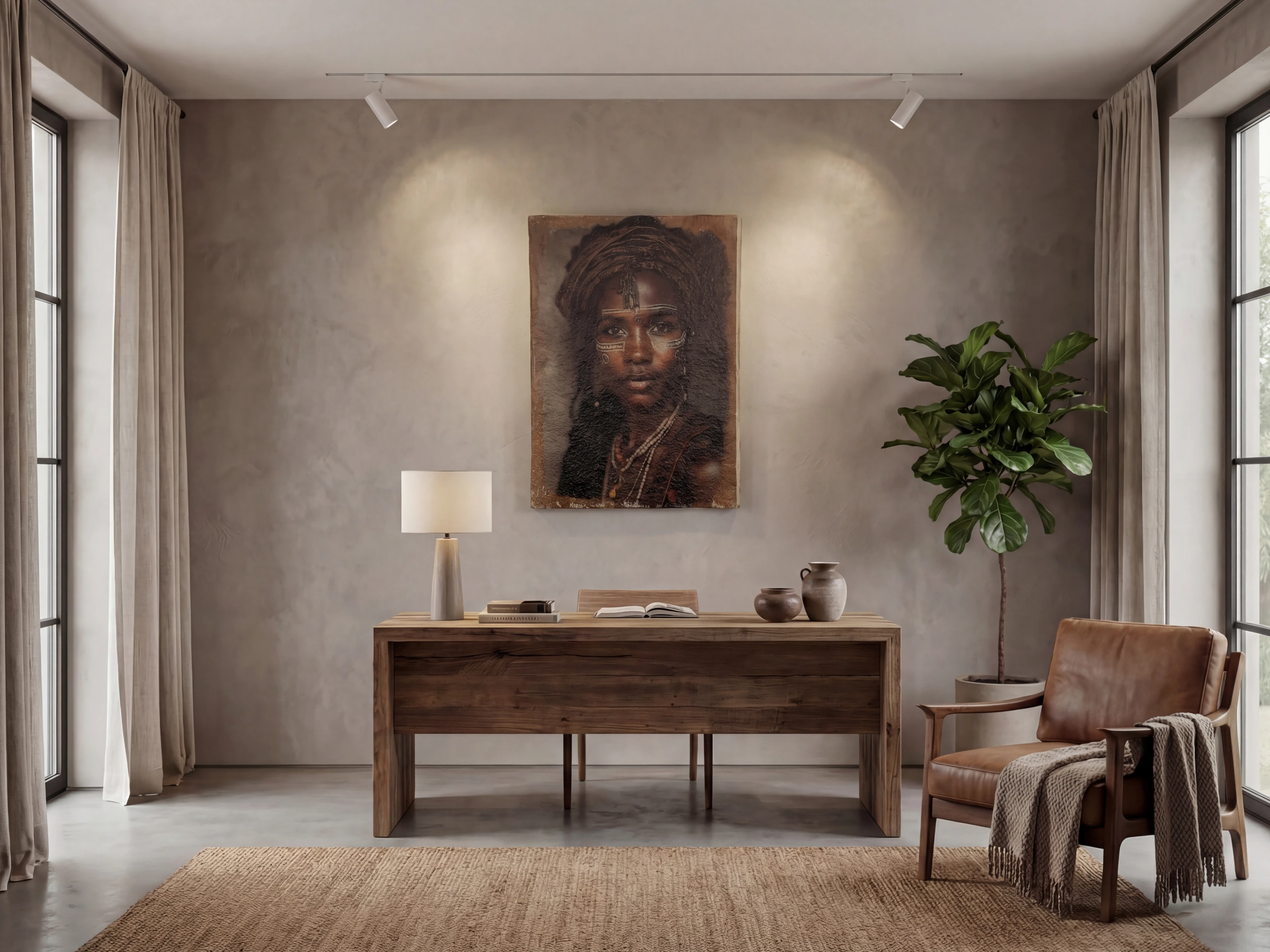 Wandbild Papiermache 60x90 - Earth Goddess