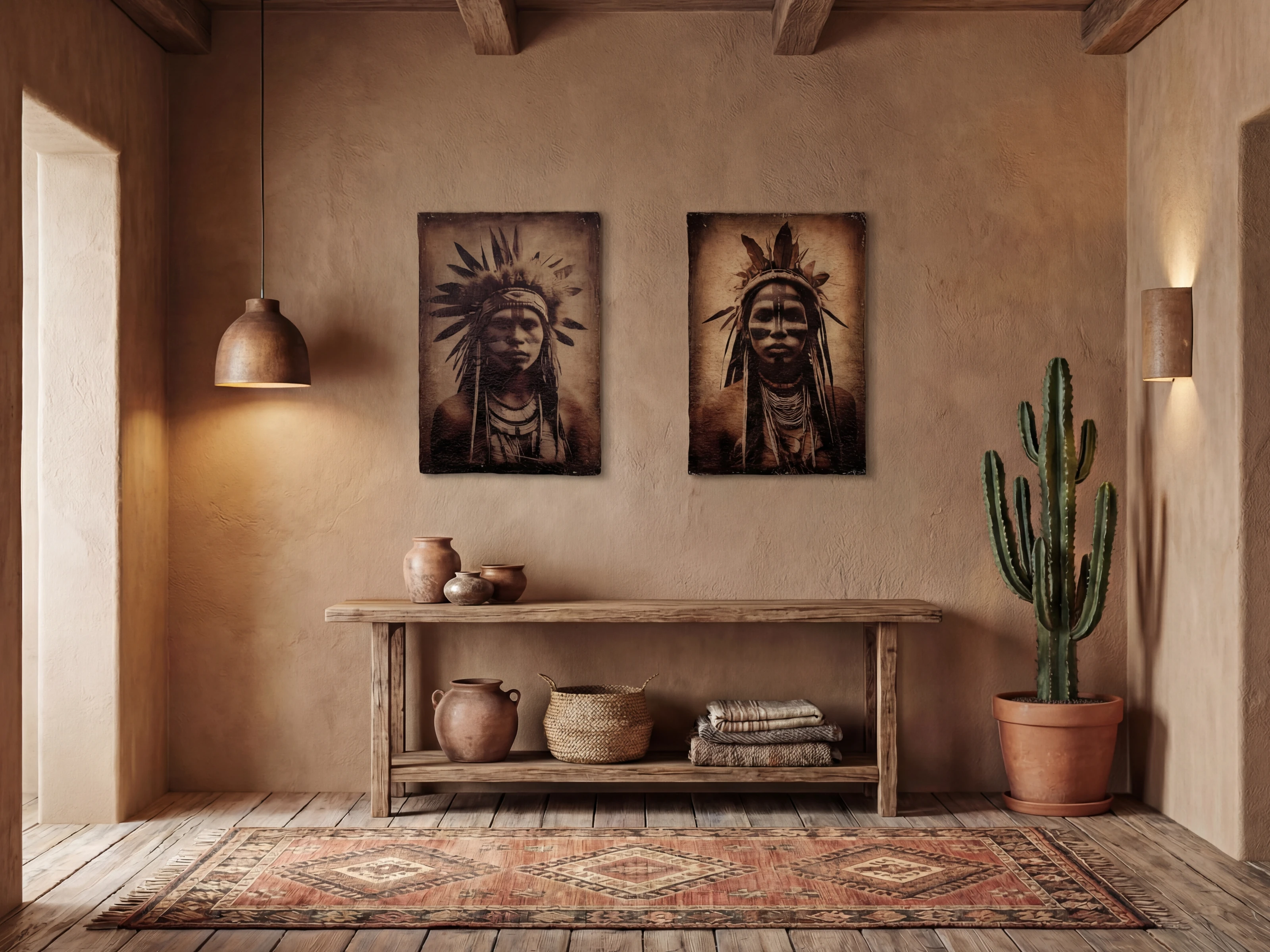 Wandbild Papiermache 60x90 - Ancestral Lines