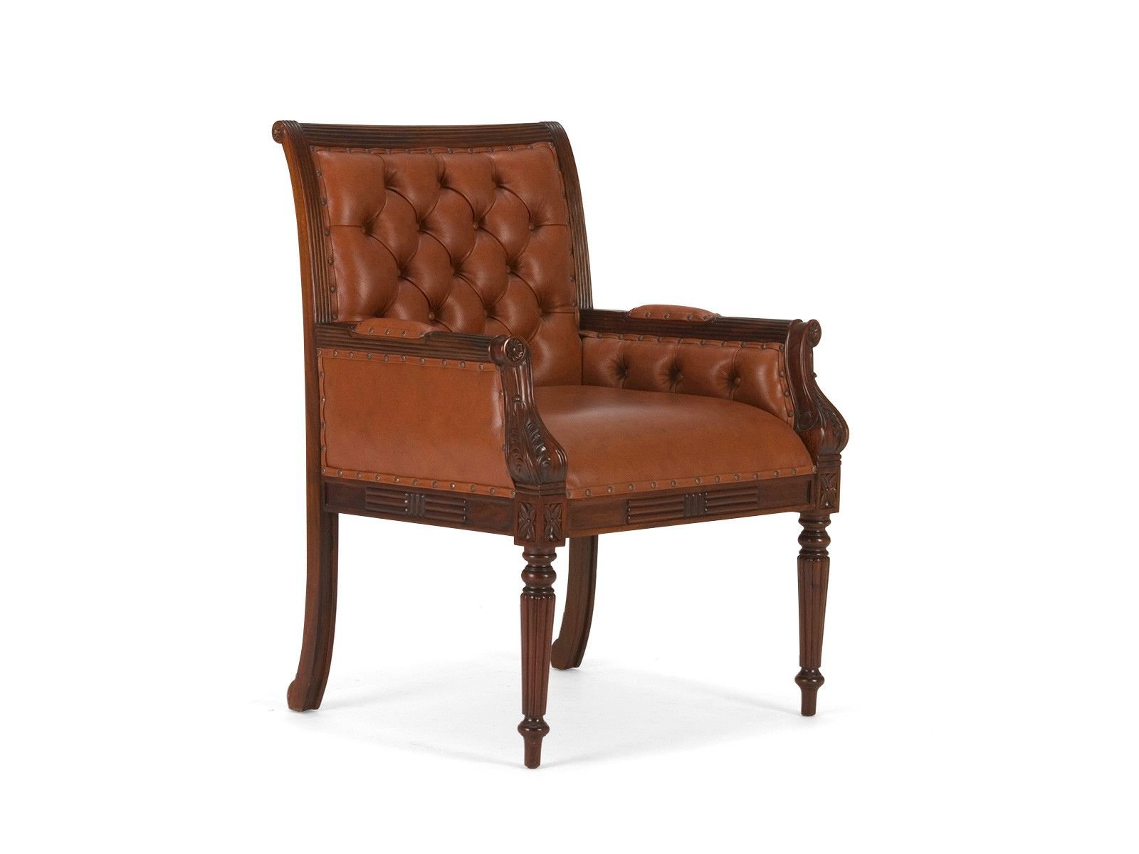 Armlehnstuhl Cambridge Echtleder braun Armlehnstuhl Cambridge II braun Echtleder 73x100x72