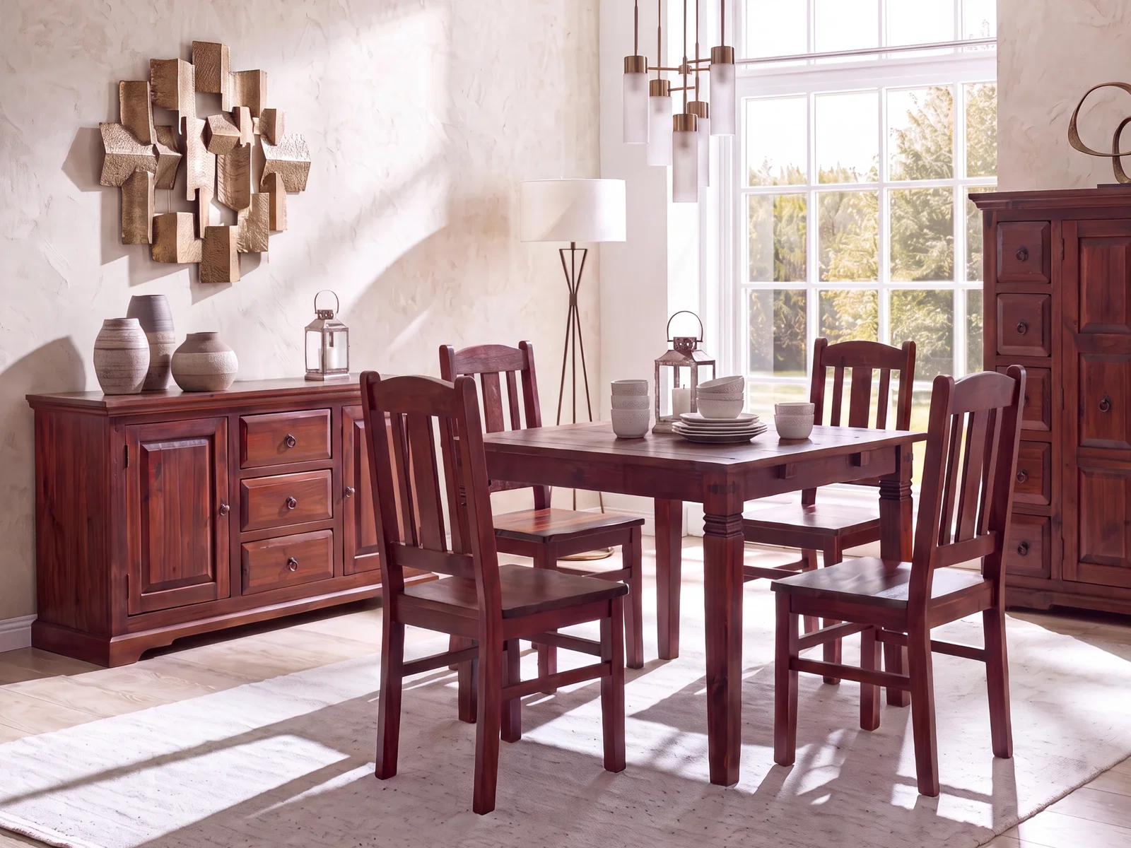 2er Set Holzstuhl Catana braun