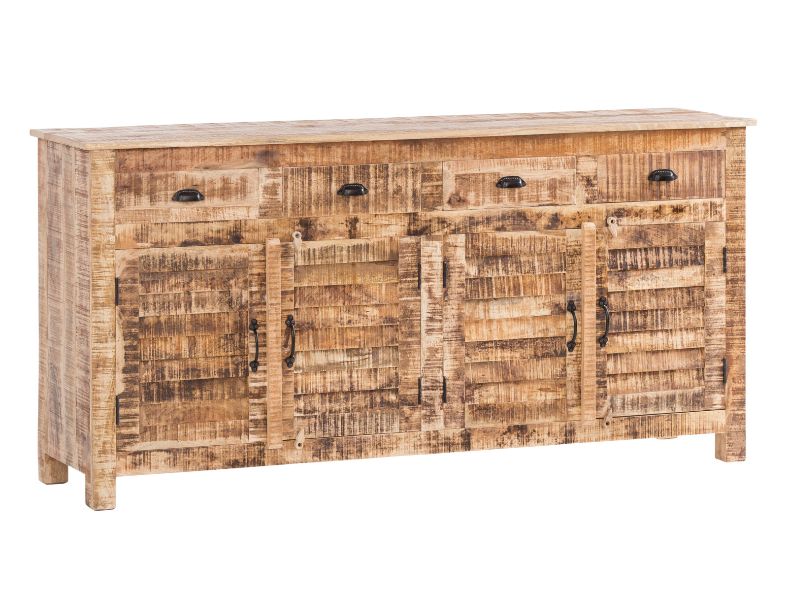 Sideboard Caribou II Holz - Mango 182x90x42 Schrägansicht