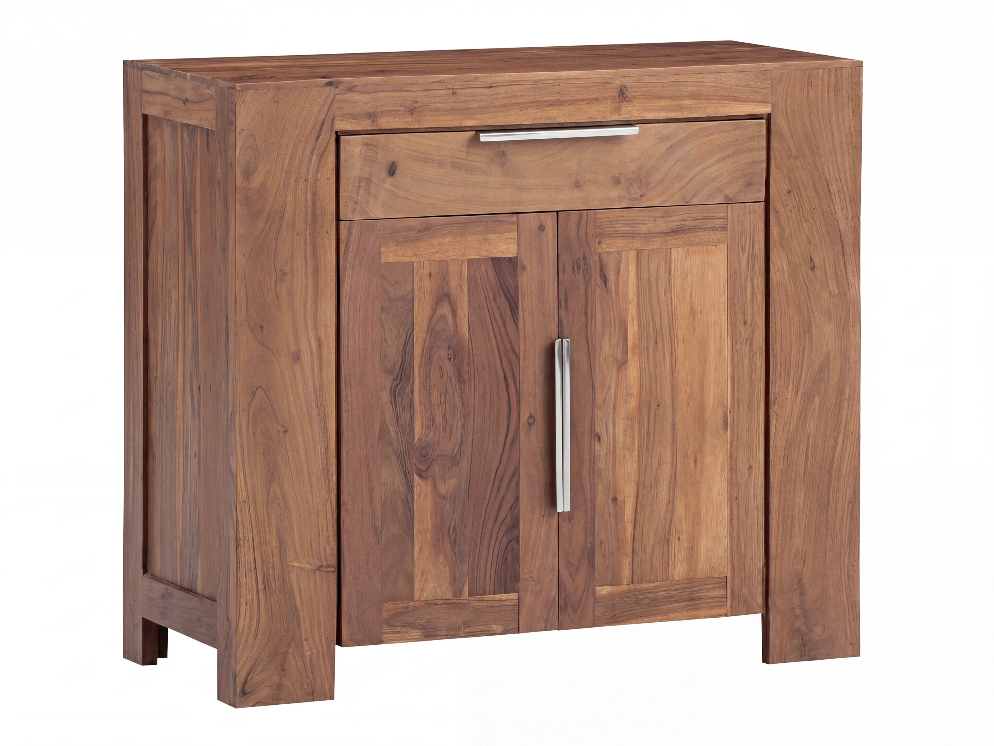 Kommode Osbon Akazie - Metallgriffe Silber