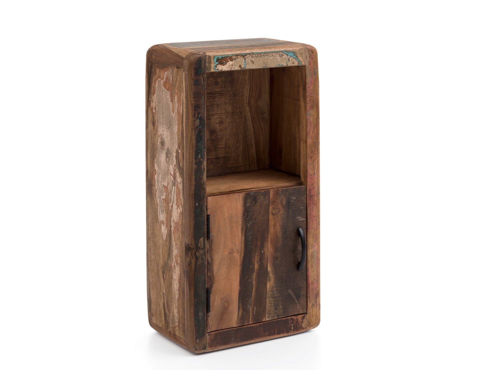 Bad Hängeschrank Kalkutta II Bad Hängeschrank Kalkutta II Holz - recyceltes Hartholz 35x65x20 Schrägansicht