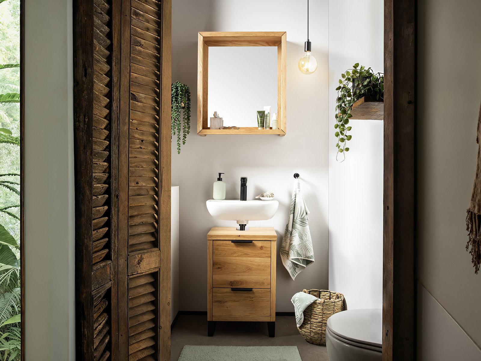 Badmöbel Set Sydney 2teilig, Wildeiche Badmöbel Set Sydney 2teilig, Wildeiche