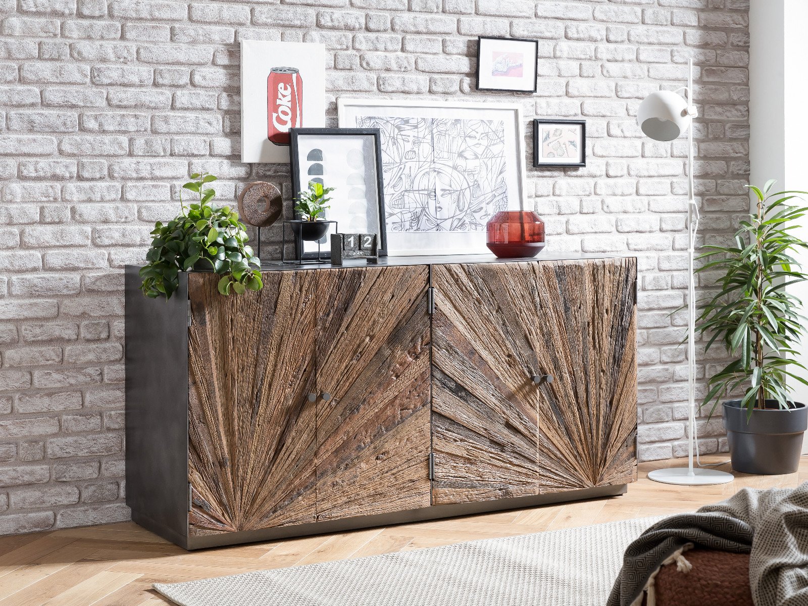 Sideboard Derby Metall - Altholz 160x80x50