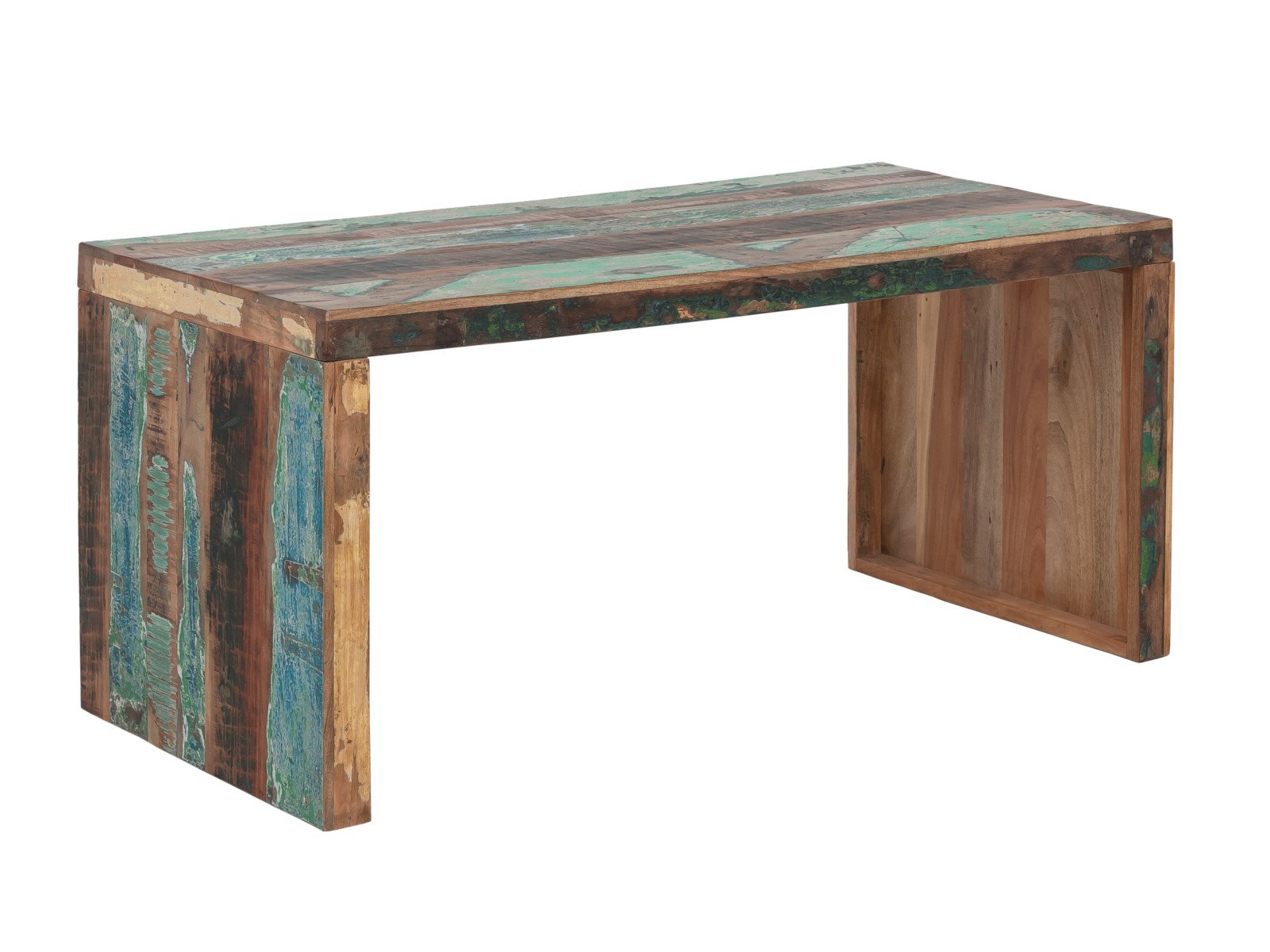 Schreibtisch Hankey Schreibtisch Hankey Holz - recyceltes Hartholz 160x75x70 Schrägansicht