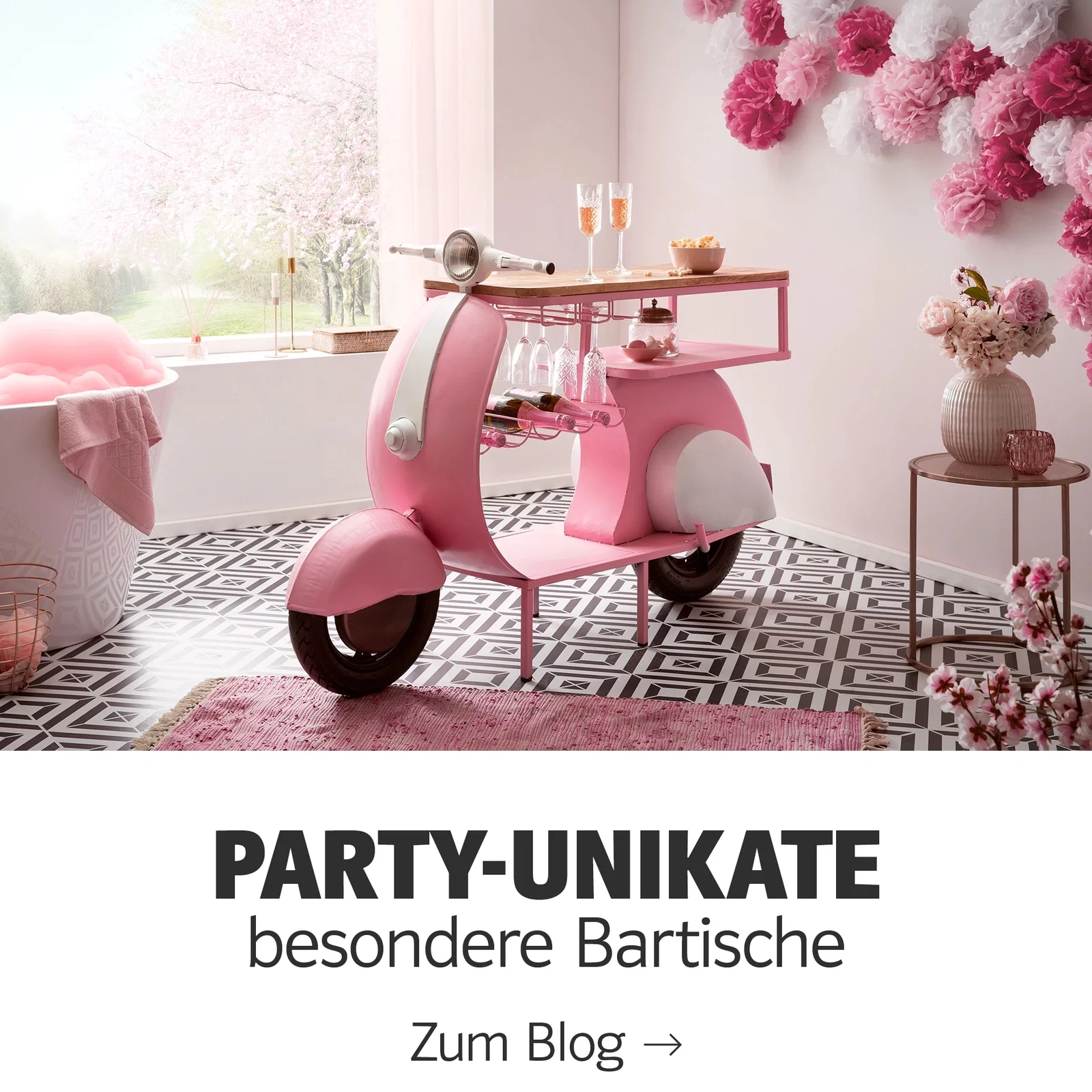 Produktübersicht: Kachel-Collage mit Party-Unikaten aus Holz, verschiedene farbenfrohe Geschenk- und Deko-Designs