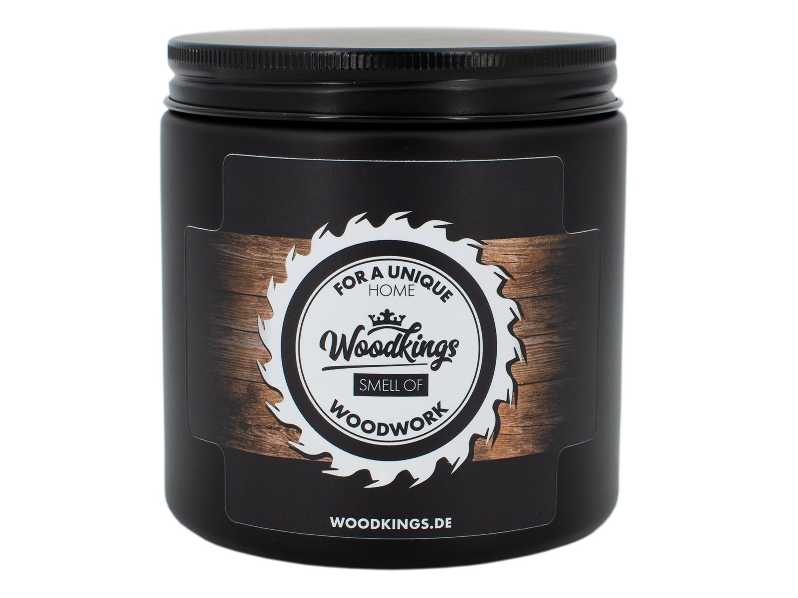 Duftkerze Woodkings Duftkerze_Woodkings_Glas schwarz_Frontansicht