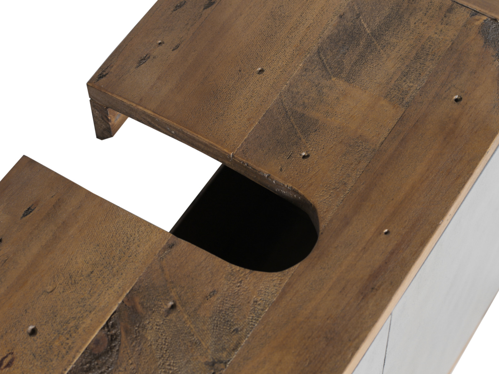 Waschbeckenunterschrank Dingle recycelte Pinie / MDF 67x45x30 Detailbild 1 Waschbeckenunterschrank Dingle recycelte Pinie / MDF 67x45x30 Detailbild 1