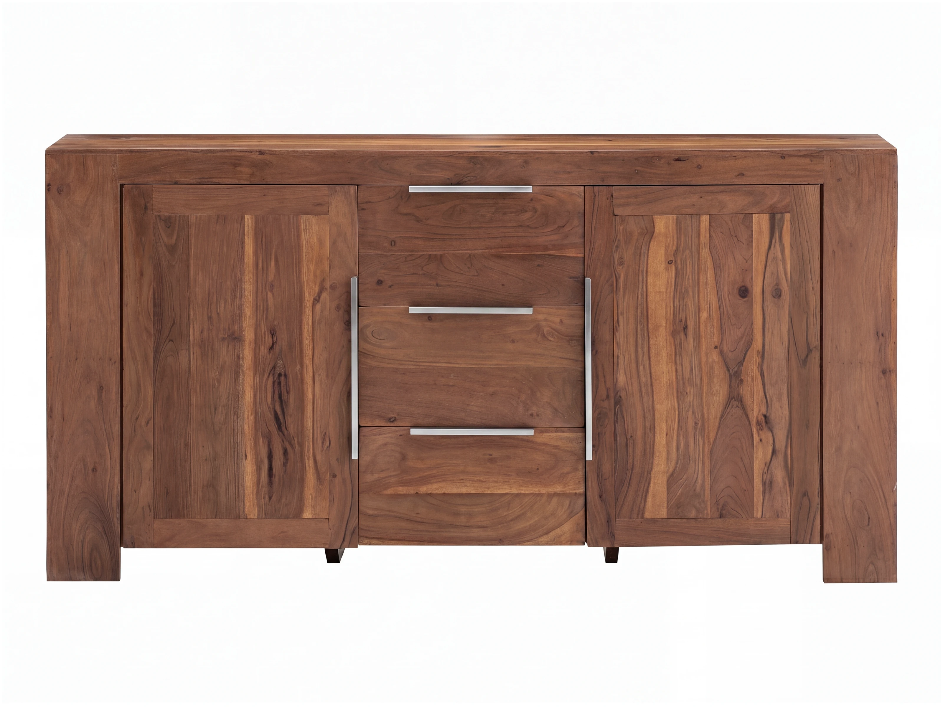 Sideboard Osbon Akazie - Metallgriffe Silber