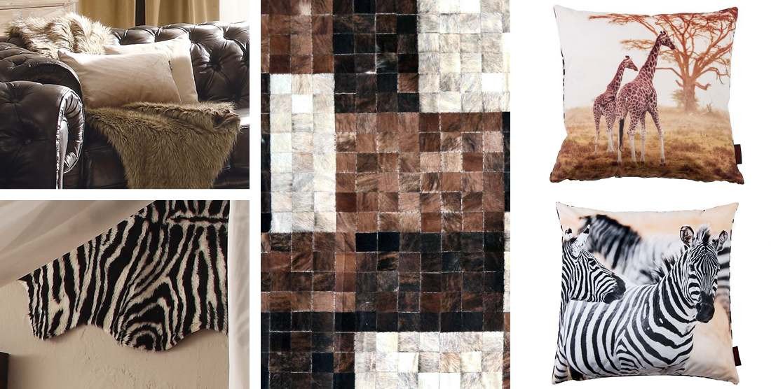 Collage Kolonialstil-Wohnung: Wohnzimmerszenen mit dunklen Holz-Möbeln, Rattan-Details, warmen Erdtönen, Lederakzenten und tropischen Pflanzen — rustikal-elegante Atmosphäre.