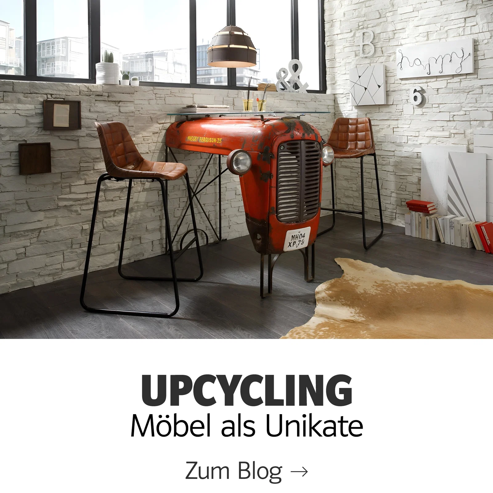 Neun Upcycling-Holzkacheln in verschiedenen Farben und Mustern, rustikal-moderner Look, quadratisch angeordnet auf hellem Grund