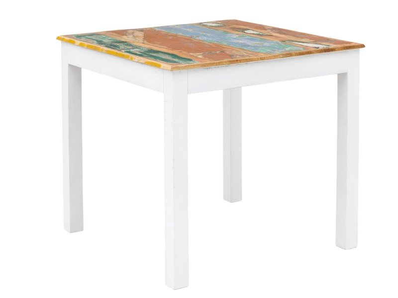 Kleiner Esstisch Perth aus hellem Holz in gemütlicher Studiobude, minimalistisches Design, skandinavisches Ambiente.