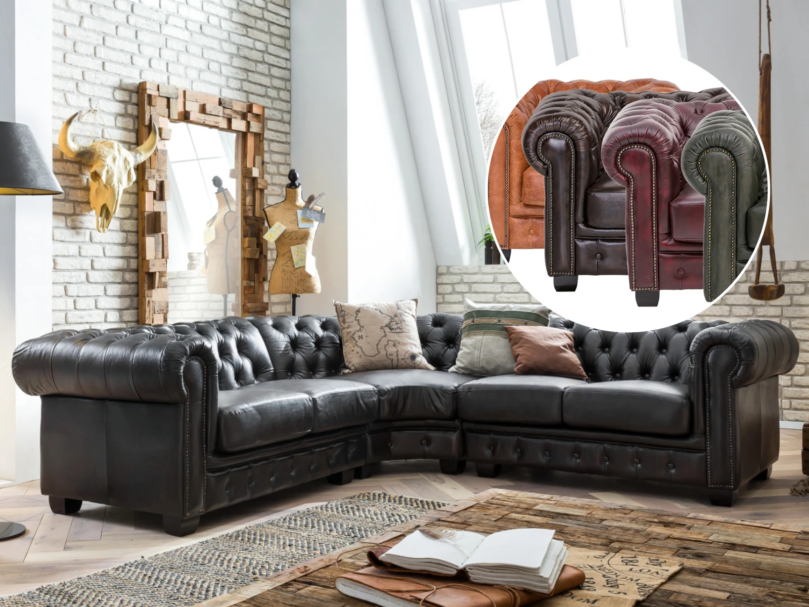 Massivholz-Esstisch mit Stühlen in hellem, modern-minimalistischem Ambiente; warme Holz- und Naturtöne für gemütliches Esszimmer