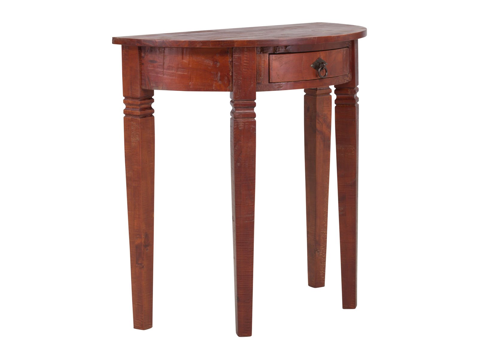 Konsolentisch Halbmond Catana braun Konsolentisch Halbmond Catana braun Holz - Pinie 80x78x40 Schrägansicht