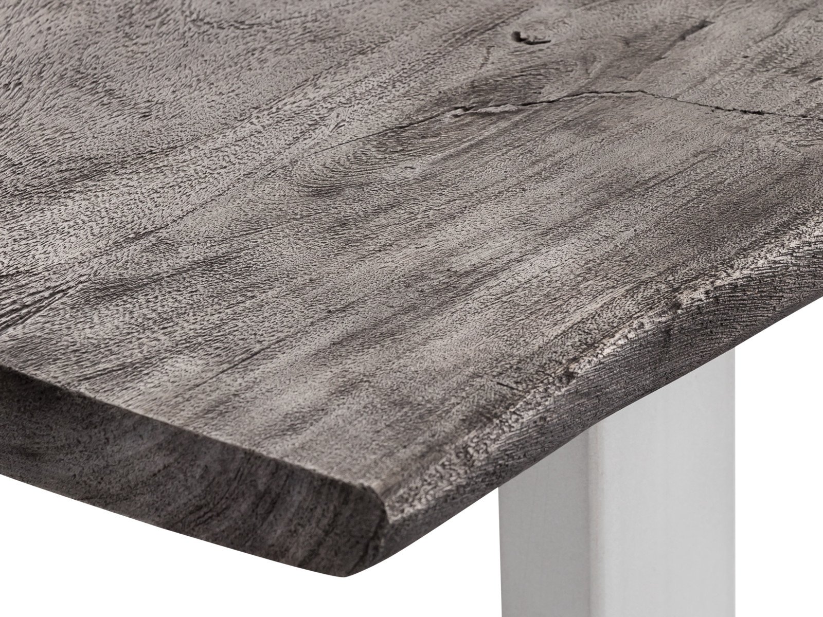 Esstisch Bullwer Grau silberfarben 230x100 cm Holz - Akazie 230x75x100 Detailbild