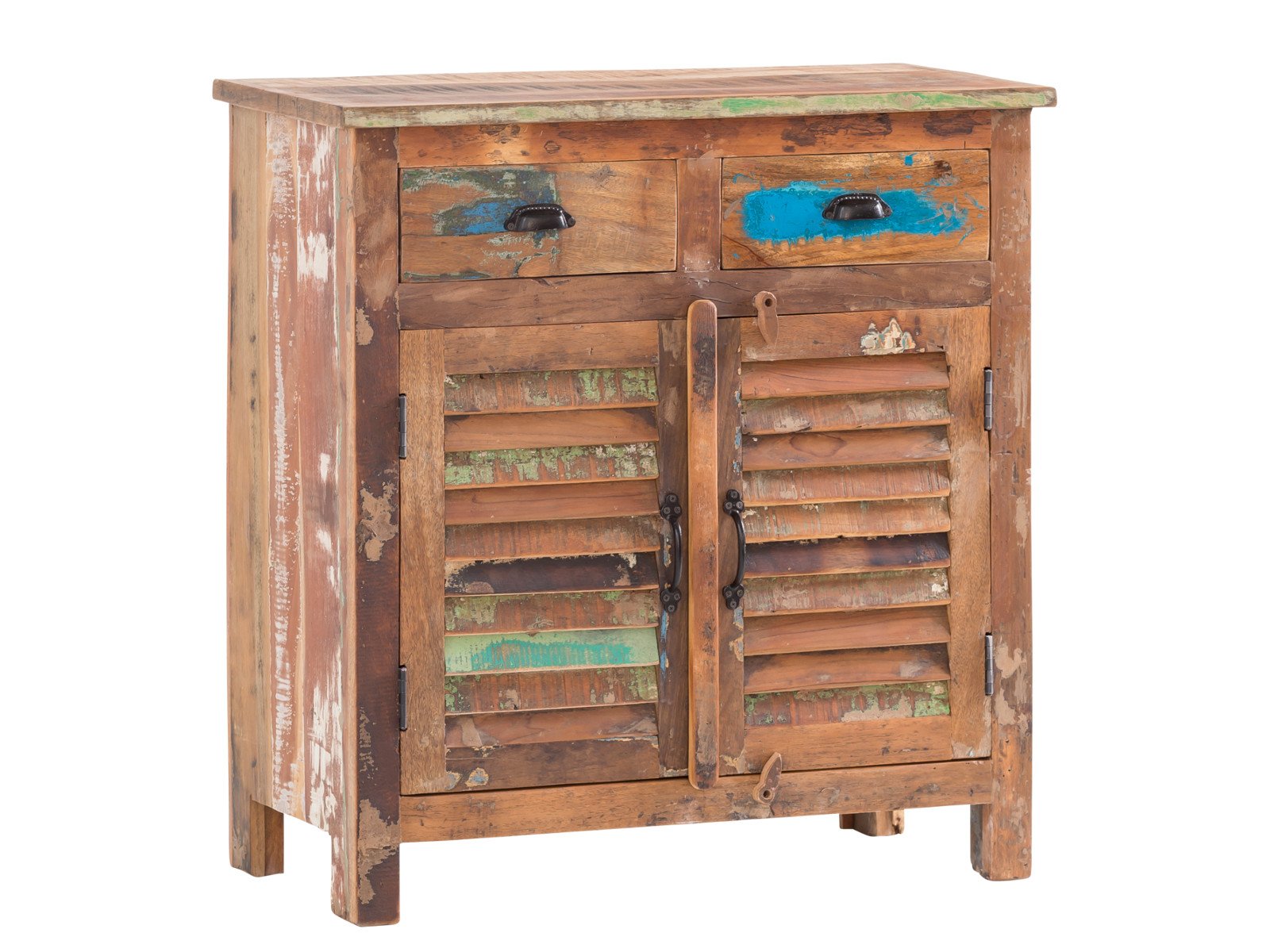 Kommode Wakefield Kommode Wakefield Holz - recyceltes Hartholz 85x90x42 Schrägansicht