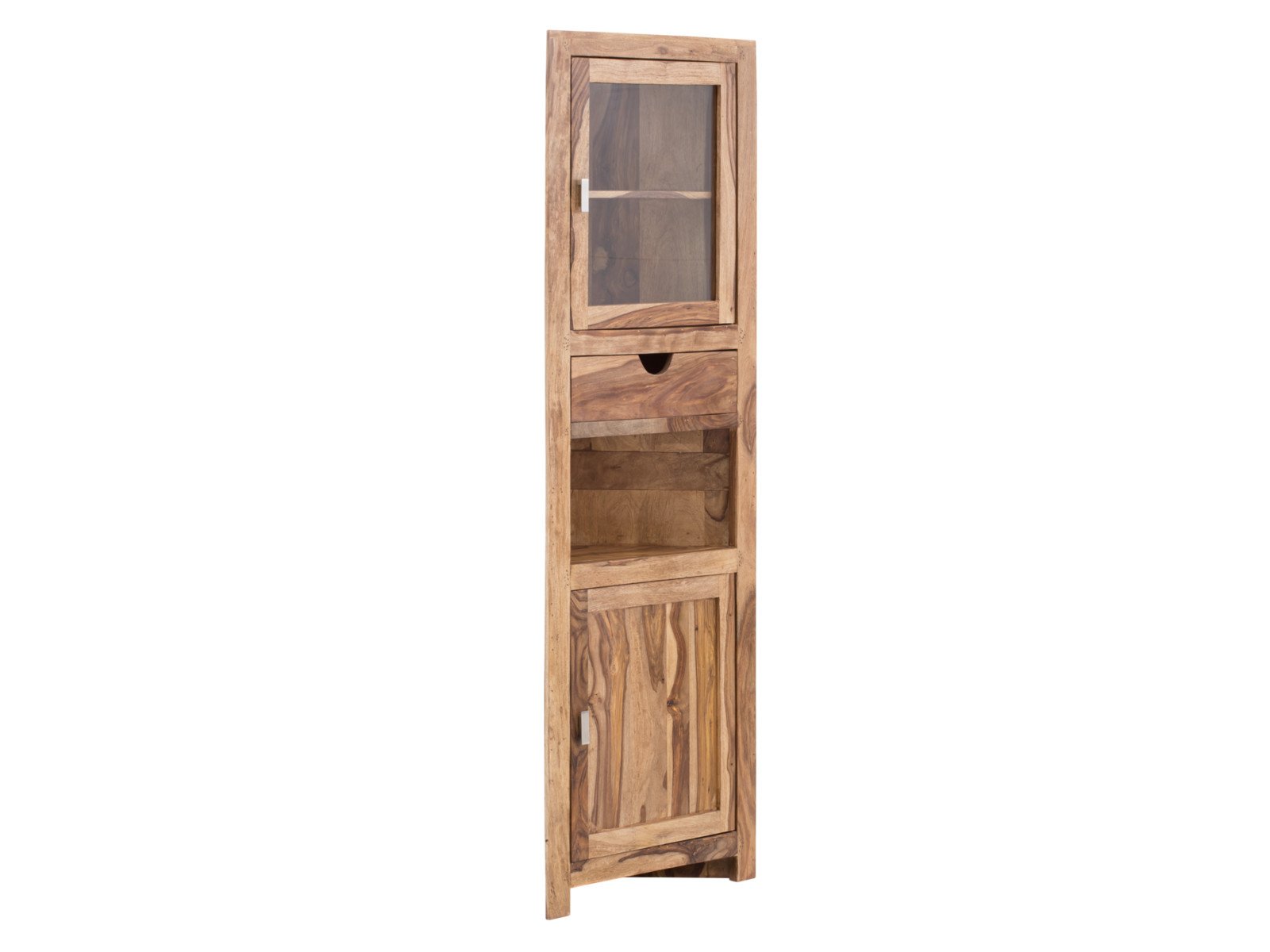 Eckhochschrank Lagos Holz - Palisander 60x185x32 Schrägansicht