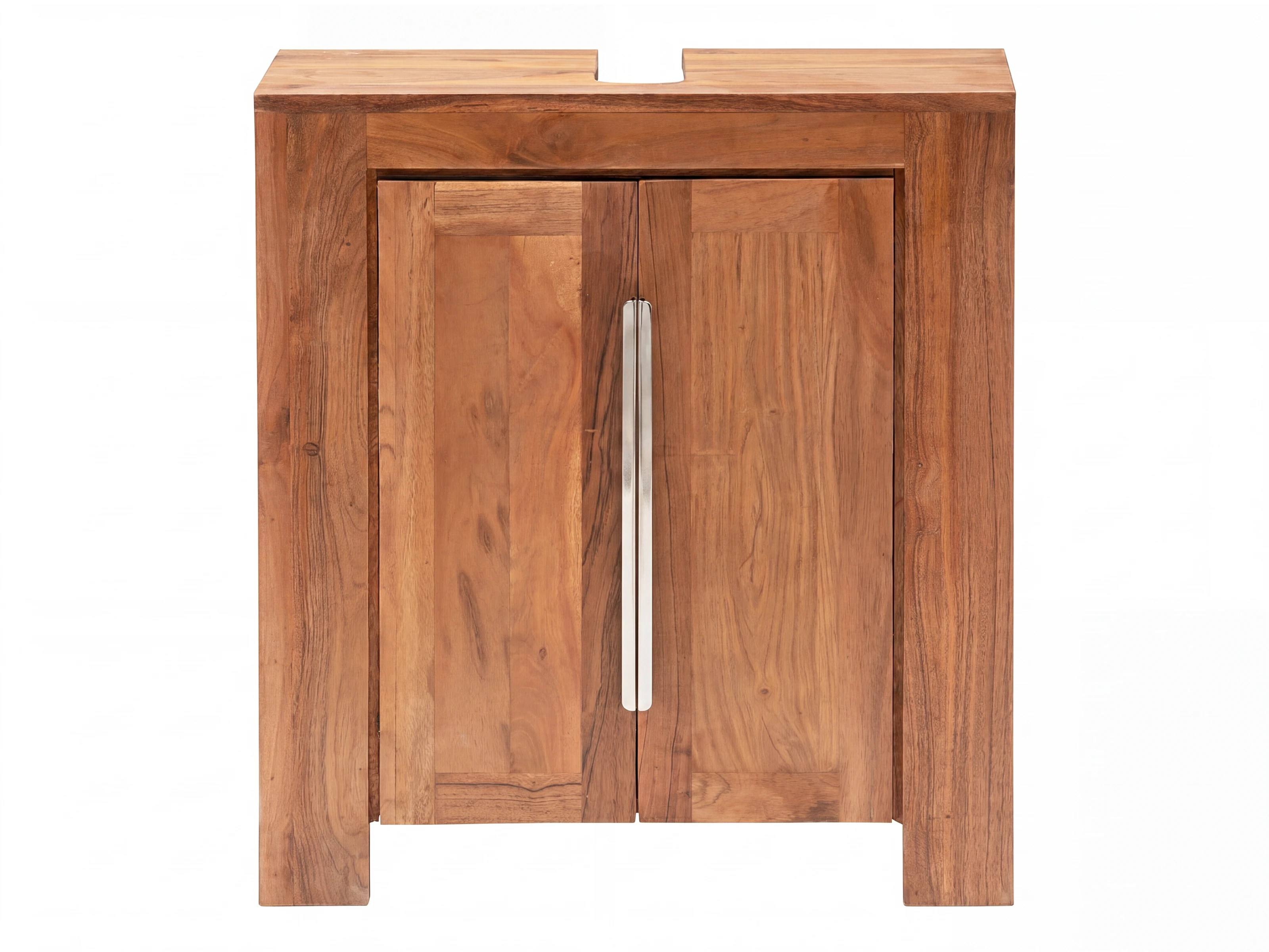 Waschbeckenunterschrank Osbon - Metallgriffe Silber