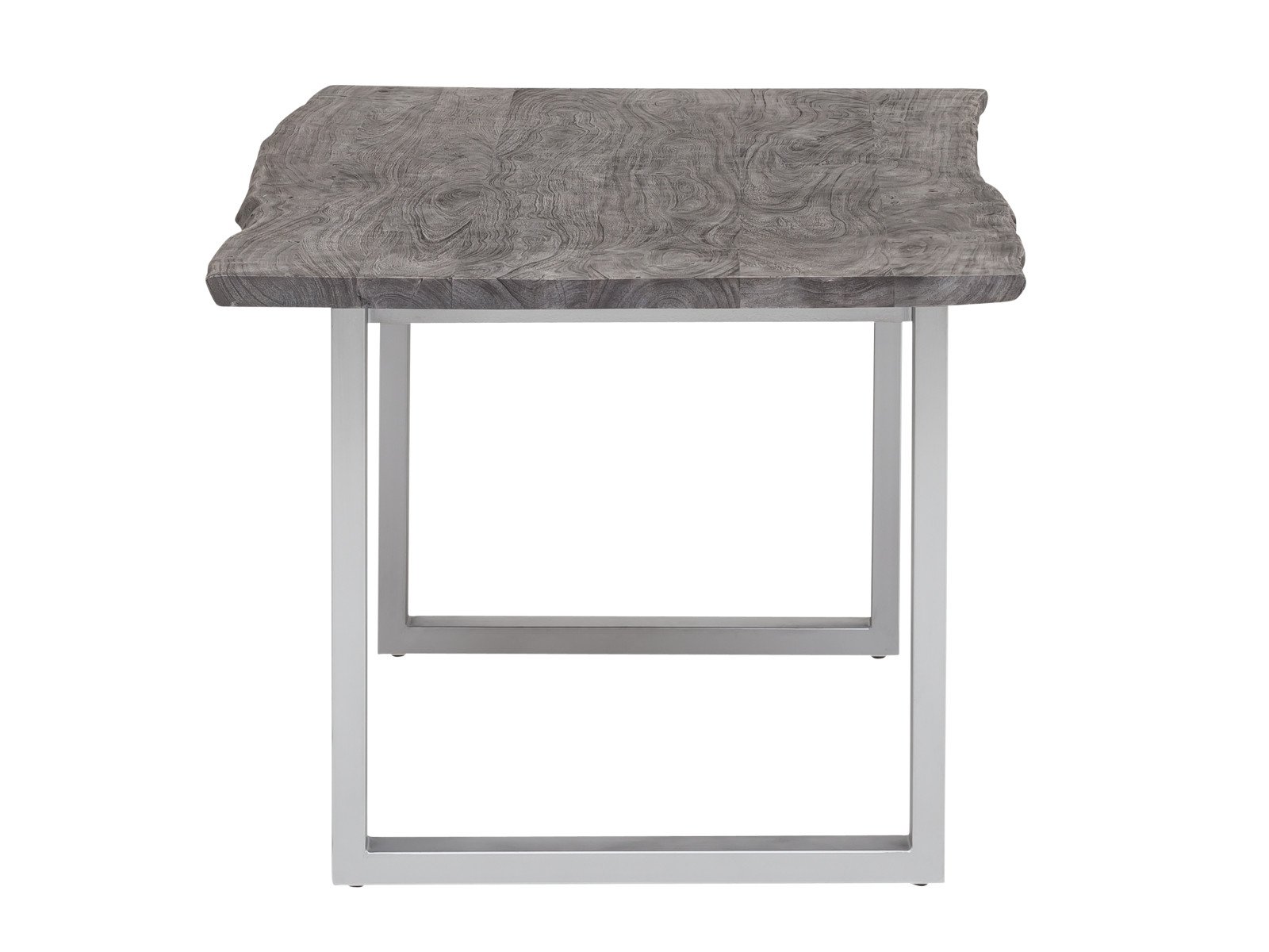 Esstisch Bullwer Grau silberfarben 230x100 cm Holz - Akazie 230x75x100 Seitenansicht