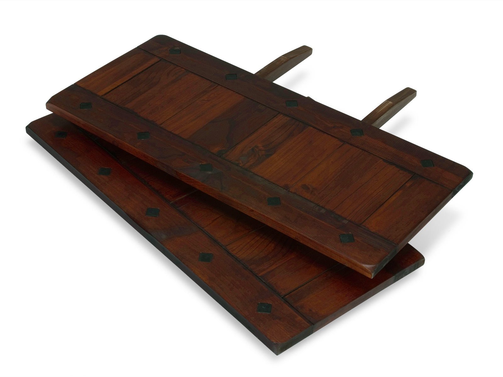 Ansteckplatte Catana braun 2er Set Ansteckplatte Catana braun 2er Set Holz - Pinie 90x4x40 Schrägansicht