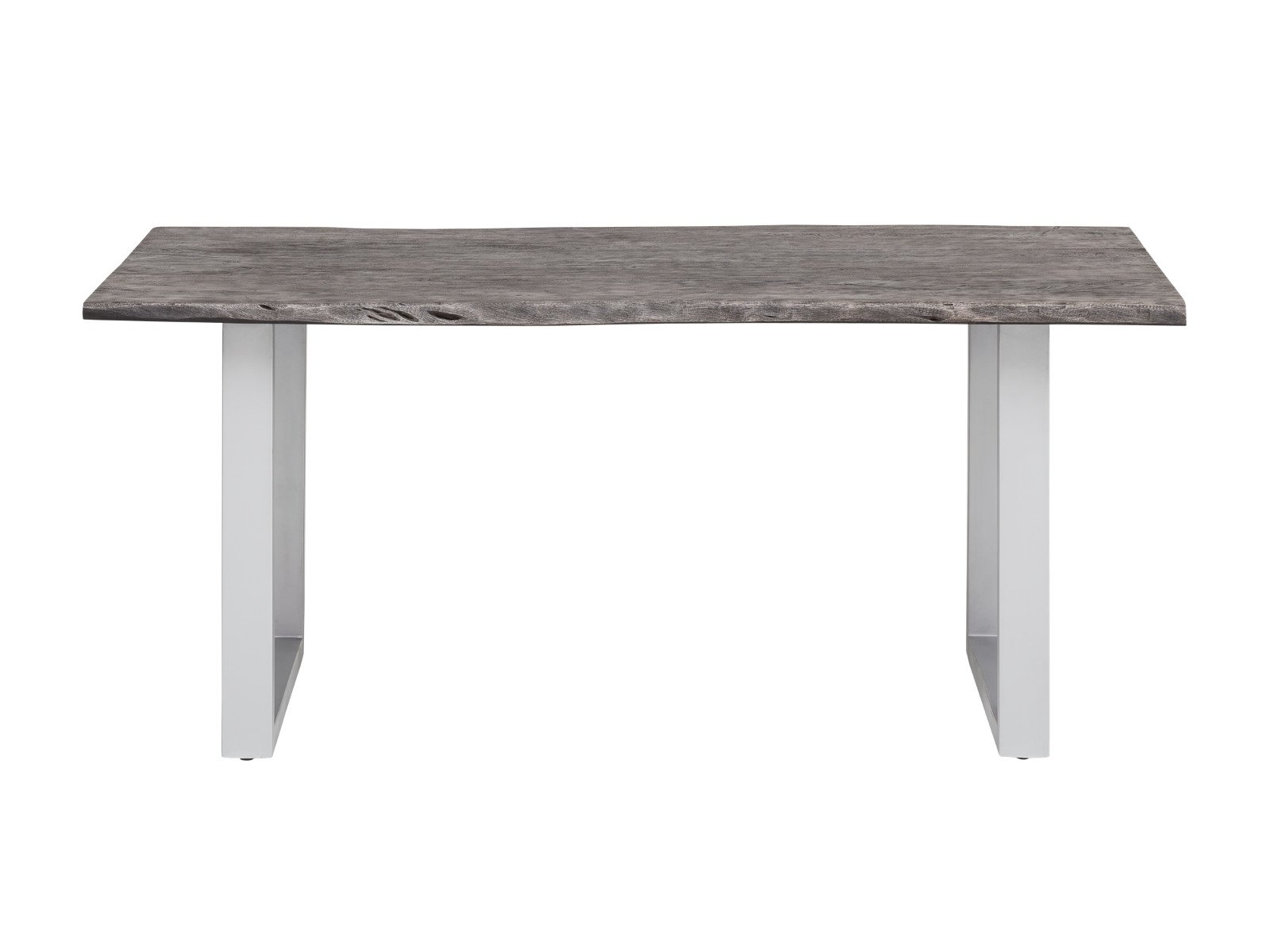 Esstisch Bullwer Grau silberfarben 200x100 cm Holz - Akazie 200x75x100 Frontansicht