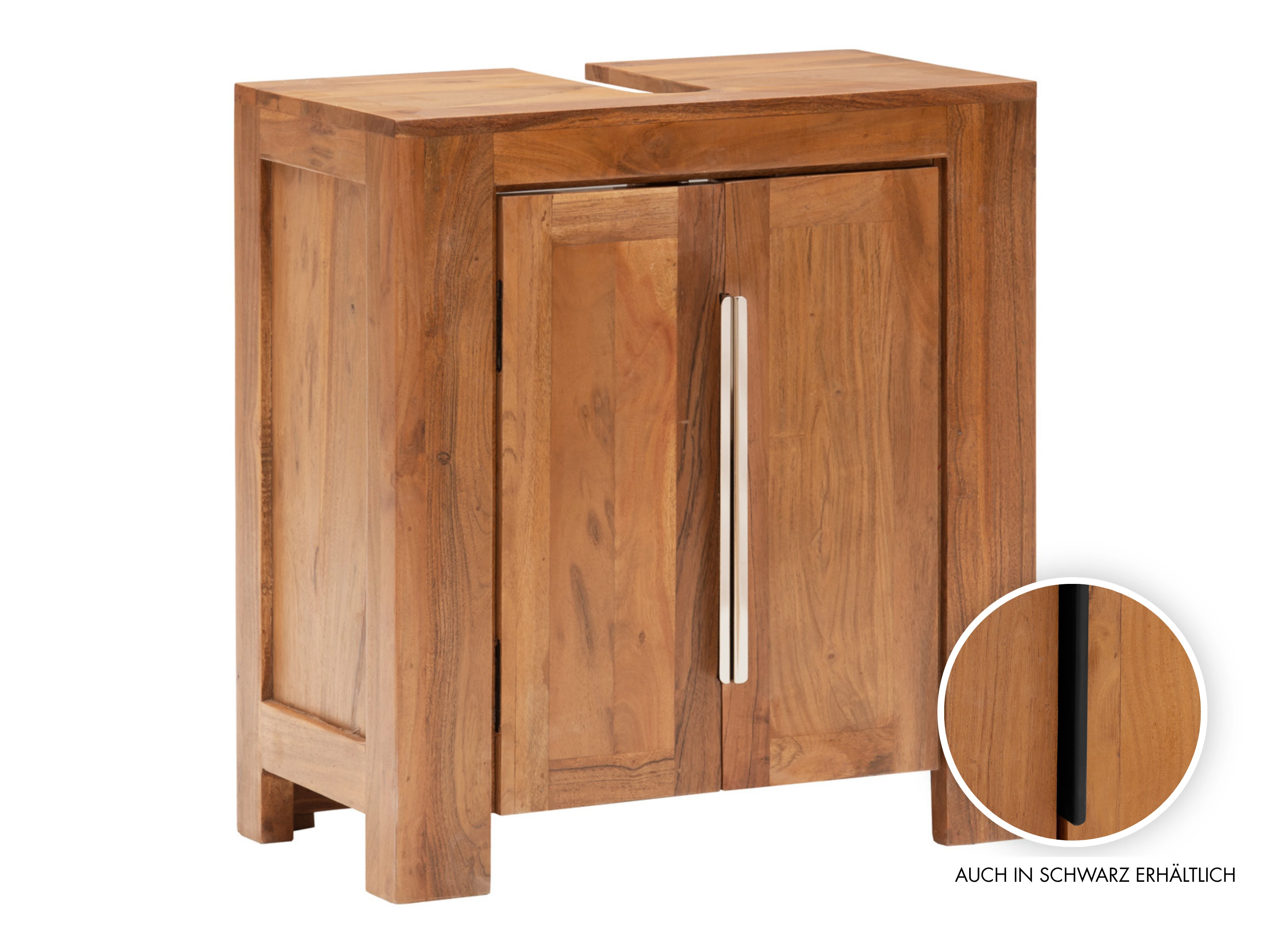 Waschbeckenunterschrank Osbon - Metallgriffe Silber