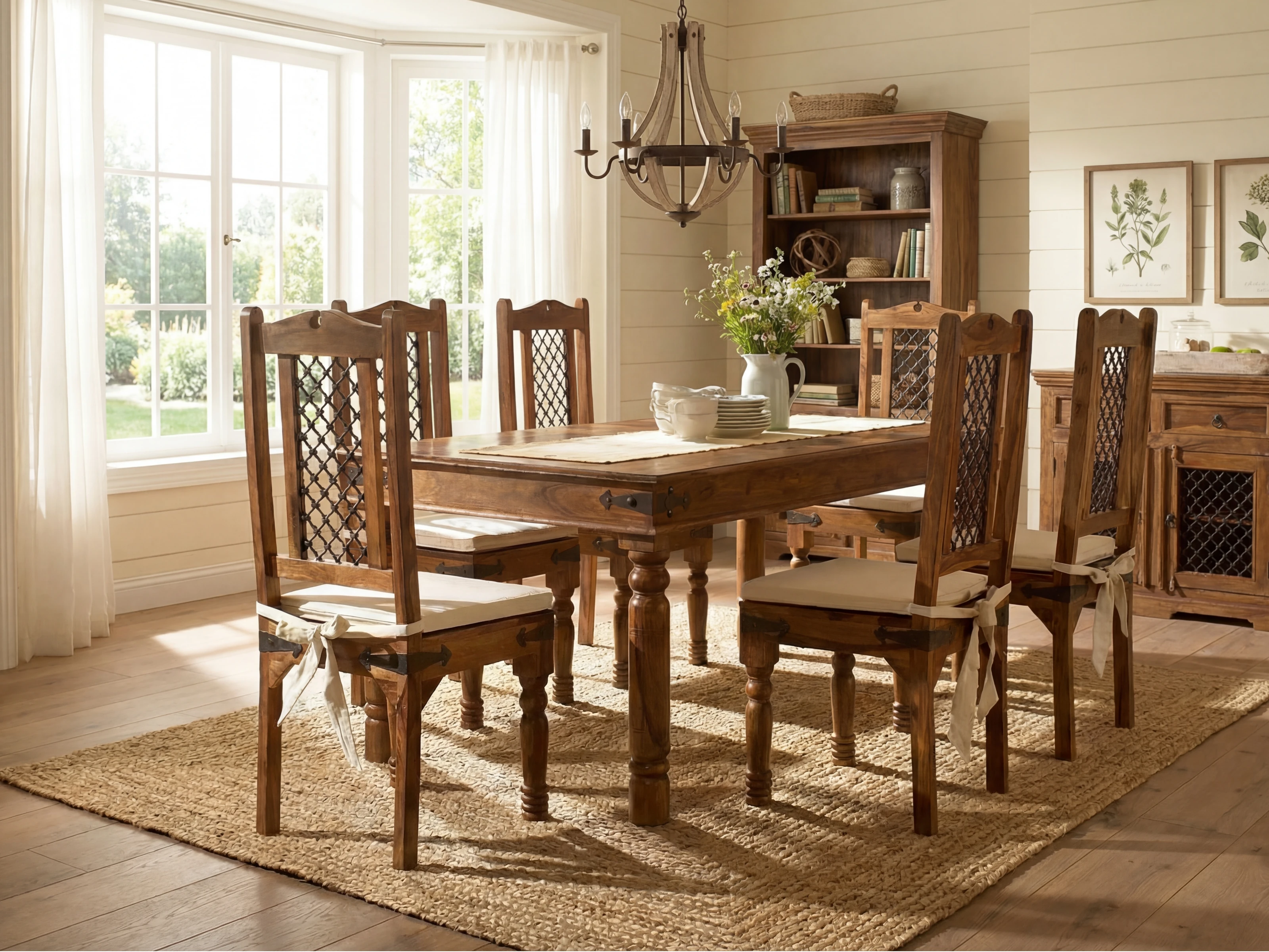 Essgruppe Merlow 178x90 - 6 Stühle