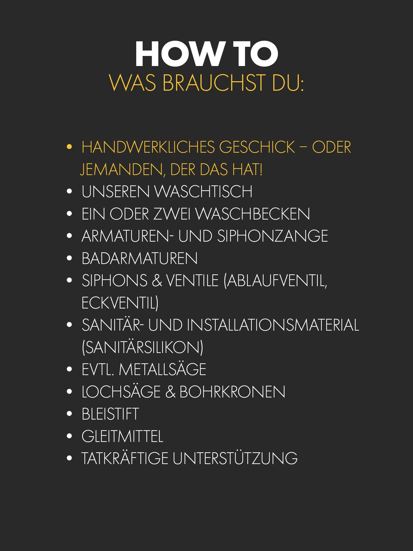 Moderner Waschtisch aus Holz mit weißem Aufsatzbecken, schwarzer Armatur und rundem Spiegel in hellem Badezimmerambiente
