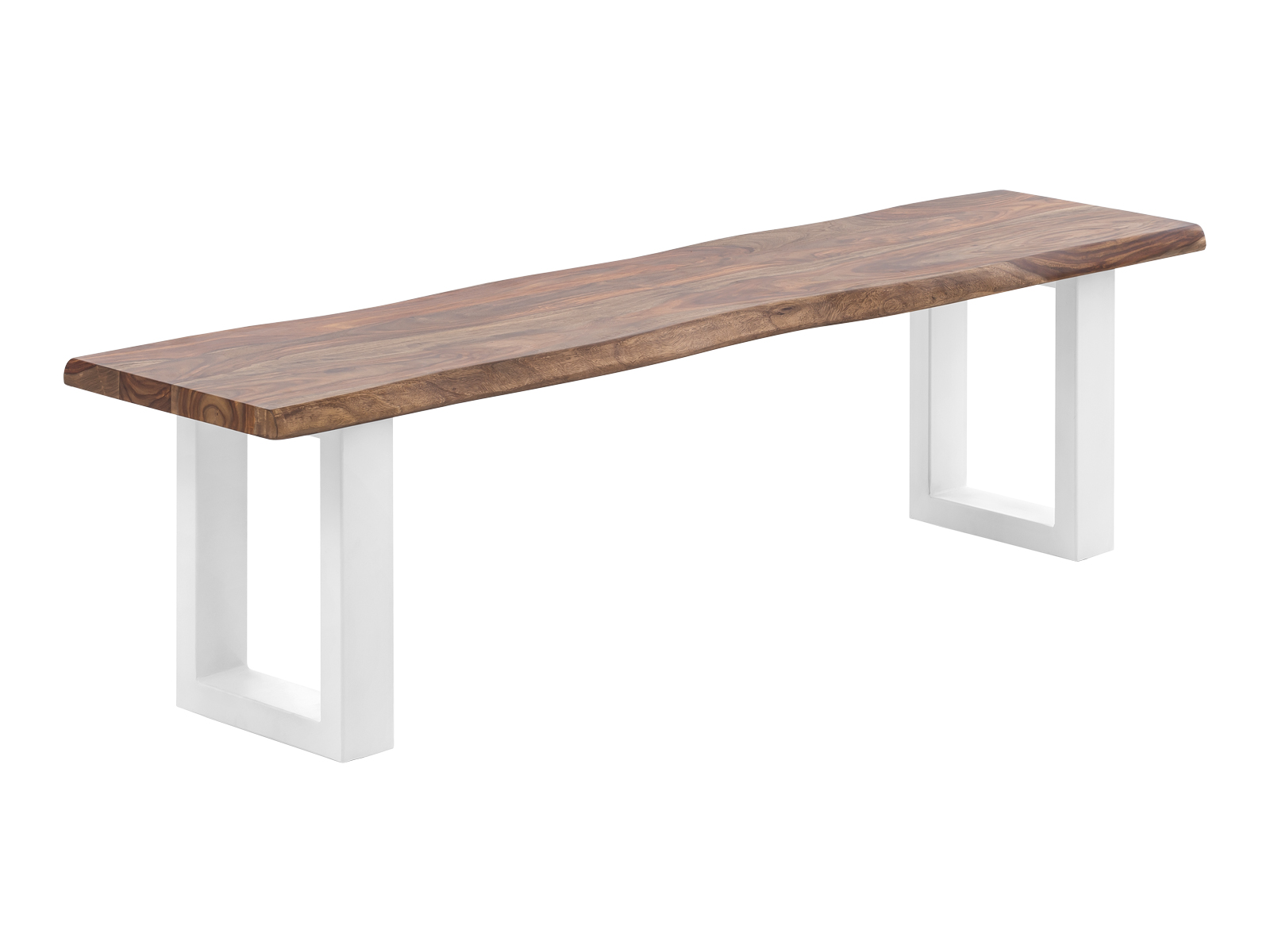 Holzbank Bullwer Palisander weiß Holzbank Bullwer Palisander weiß 190x40 Holz - Palisander 190x45x40 Schrägansicht