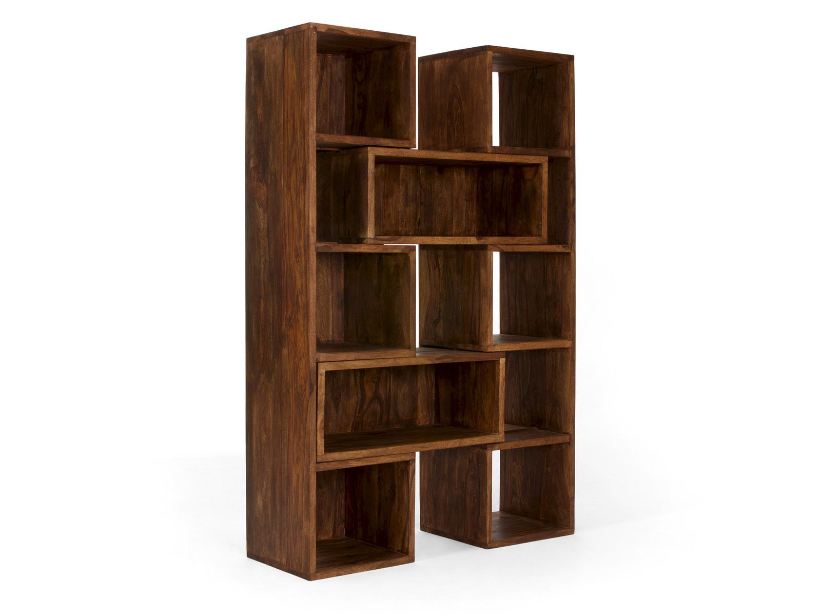 Bücherregal Cube ausziehbar Ausziehregal Cube Holz - Palisander 85x177x40