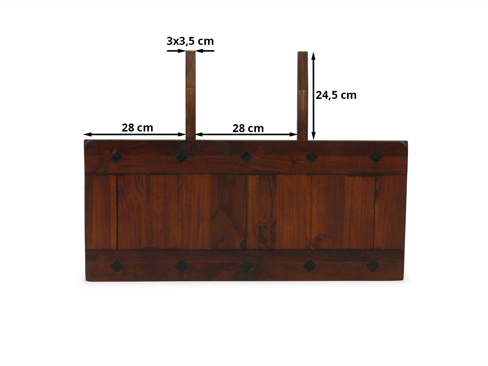 Ansteckplatte Catana braun 2er Set Holz - Pinie 90x4x40