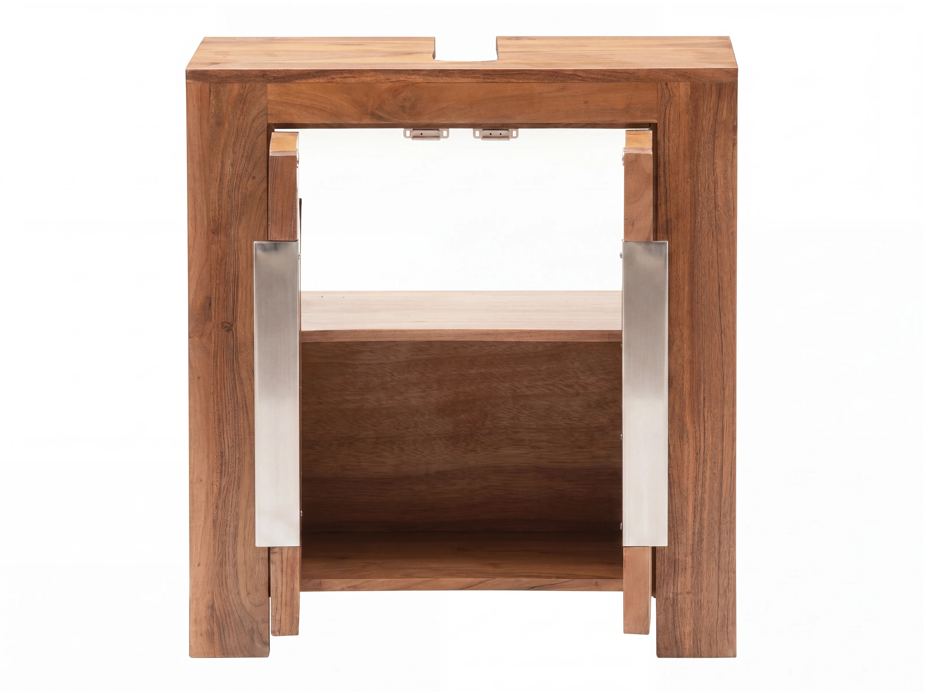 Waschbeckenunterschrank Osbon - Metallgriffe Silber