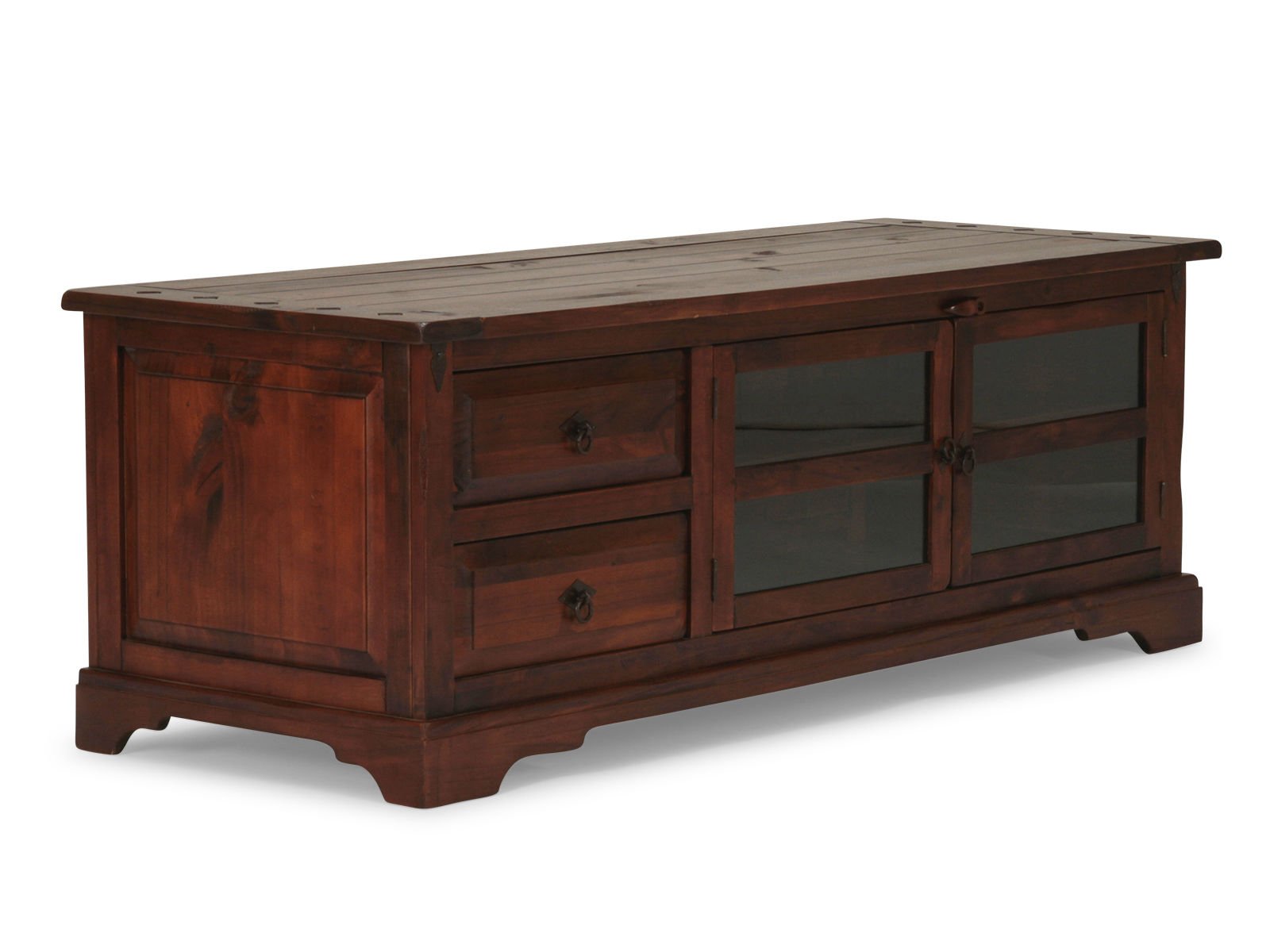 TV-Bank Catana braun TV-Bank Catana braun Holz - Pinie 160x57x60 Schrägansicht